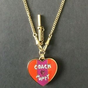Coach Poppy Necklace with photo frame locket